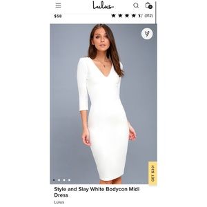 Style and slay white bodycon midi dress